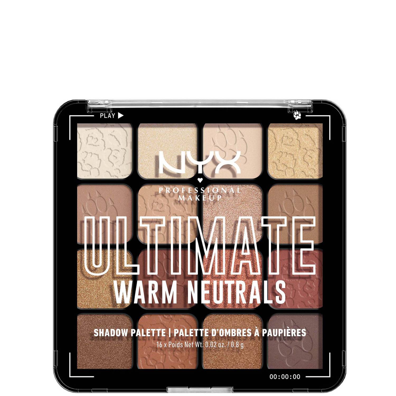 NYX Professional Makeup Ultimate Shadow Palette Vegan 16-Pan - Warm Neutrals