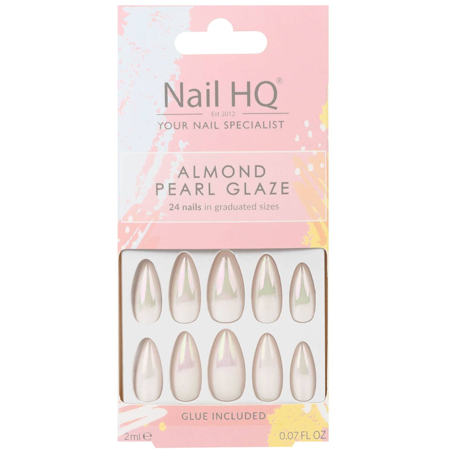 Nail HQ Almond Pearl Glaze False Nails